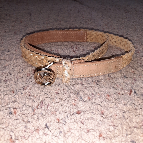 Michael Kors Skinny Braided Leather Belt - Picture 1 of 2
